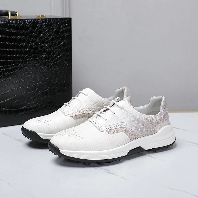 TREKHE | Walking-Sneaker aus Krokodilleder – Leichte Präzision mit exotischer Struktur