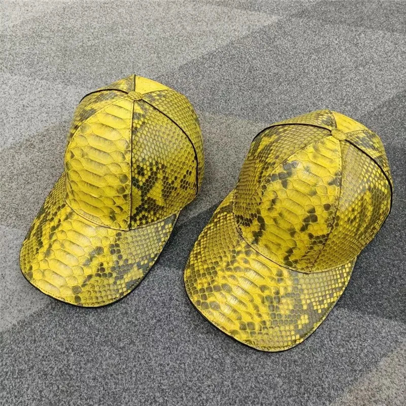 TREKHE | Imperial Python Cap – Snapback aus exotisch gemustertem Leder