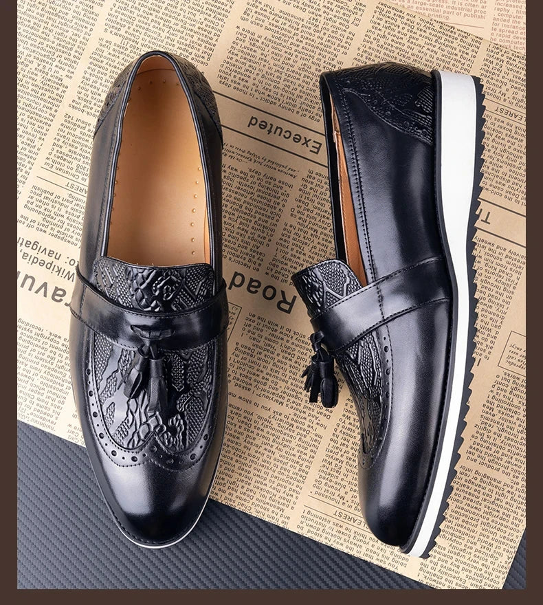 TREKHE | Lässiger Tassel Loafer – Echtes Rindsleder mit EVA-Sohle