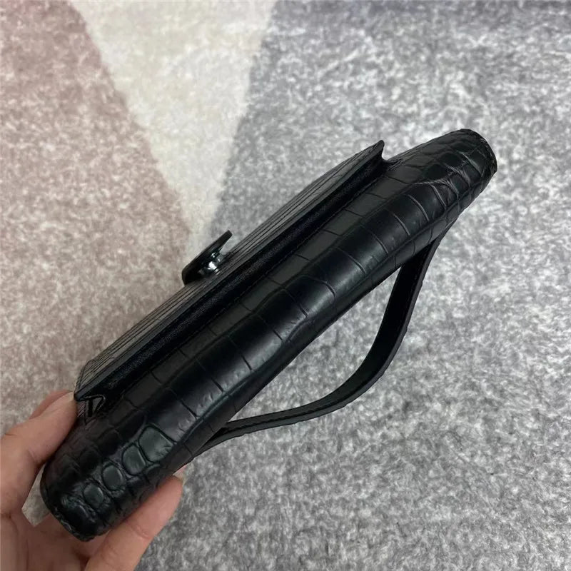 TREKHE | Prestige Clutch aus Krokodilleder – Executive-Geldbörse für Telefon und Karten