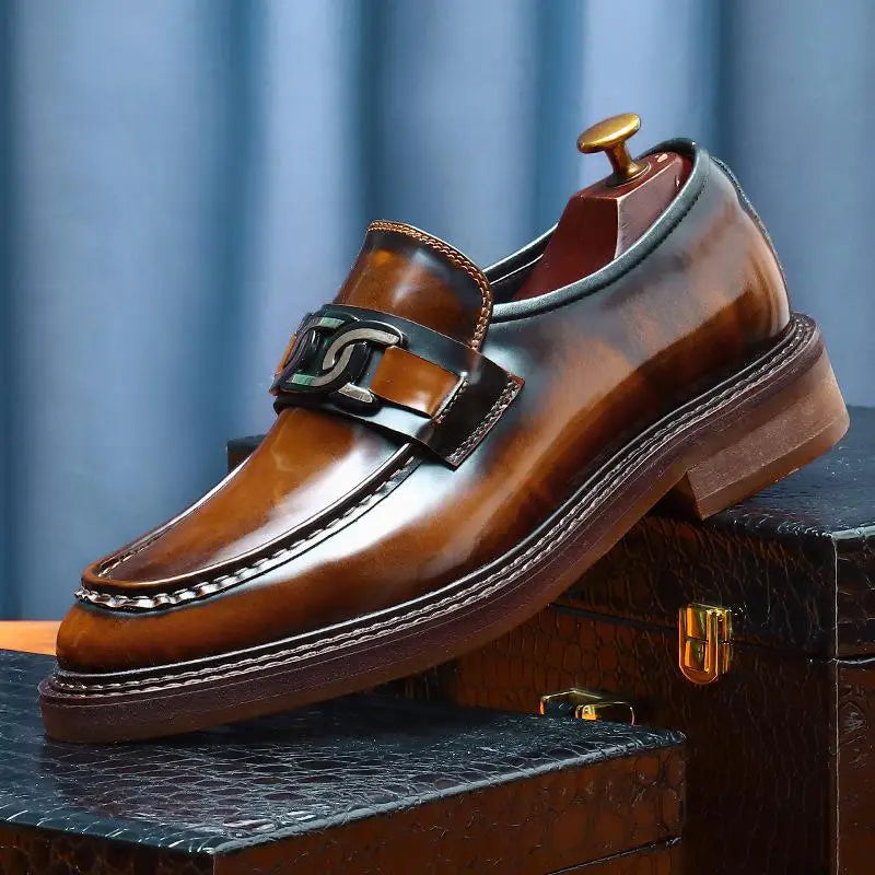 Classic Monk Loafer in  brown and  black
