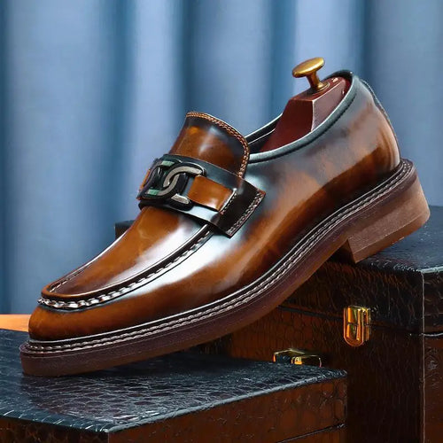 Classic Monk Loafer in  brown and  black